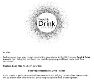 Best vegan restaurant 2018 - Essex at Shakers Vegan - Pop-Up in Colchester