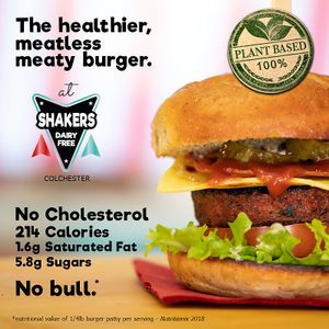 BBQ bacon cheezeburger at Shakers Vegan - Pop-Up in Colchester