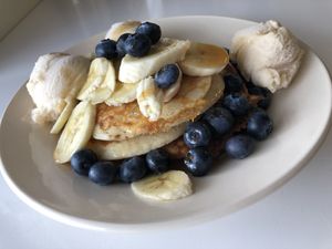 Vegan american pancakes at Shakers Vegan - Pop-Up in Colchester