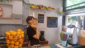 Lovely juices and smoothies served with a smile! :) at Ice Scream in Athens