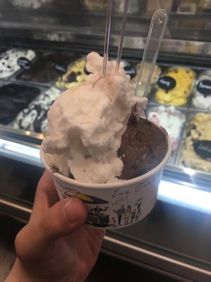 Apple cinnamon and chocolate orange! at Ice Scream in Athens