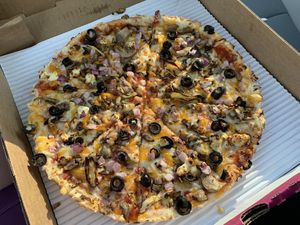 Vegan cheese and hemp crust   at Pizza Cat in Toledo