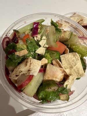 Fattouch 🥗 salad yum  at Woody's Oasis in Okemos