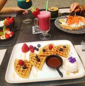 My breakfast at Hustle n' Flow Eatery in San Pedro De Alcantara