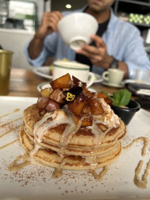 These pancakes were incorrectly labelled as vegan on the menu😒😭  at Hustle n' Flow Eatery in San Pedro De Alcantara