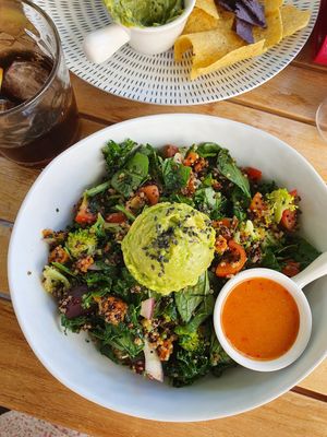 Vegan salad at Hustle n' Flow Eatery in San Pedro De Alcantara