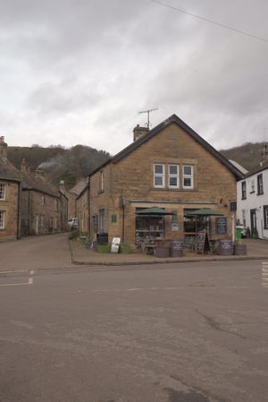 The outside of the café   at Village Green Cafe in Hope Valley