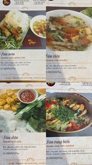 Menu Dec 22  at Tam An Lac - Hoan Kiem in Hanoi