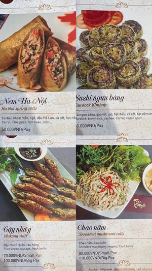 Menu Dec 22  at Tam An Lac - Hoan Kiem in Hanoi