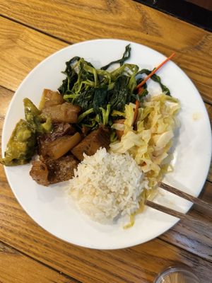 The tofu and gourd stew (on the left) is my fave  at Tam An Lac - Hoan Kiem in Hanoi