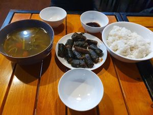Tofu with mushrooms wraps at Tam An Lac - Hoan Kiem in Hanoi