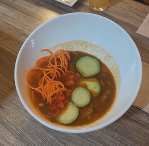 Lentejas Pardinas, la mejor sopa de lentejas at Verde Vital in Bogota