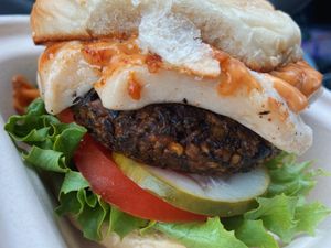 fogwood smoky burger at Fogwood + Fig in Port Jervis
