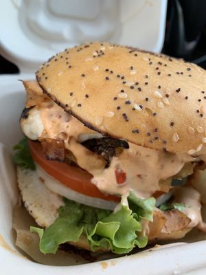 Fogwood Smoky Burger  at Fogwood + Fig in Port Jervis