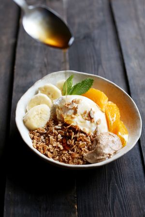 House made yogurt bowl at Fogwood + Fig in Port Jervis