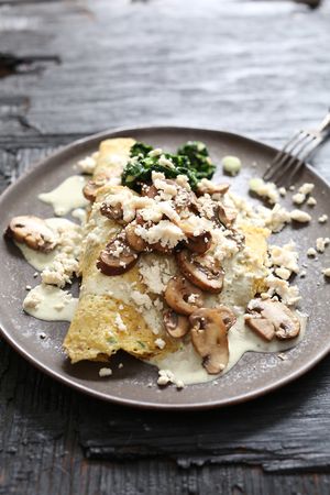 chickpea flour crepe at Fogwood + Fig in Port Jervis