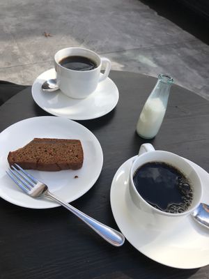 Desert and coffee at Fogwood + Fig in Port Jervis