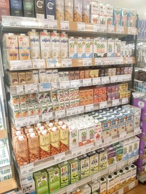 The veggie milk section at National Azabu in Tokyo