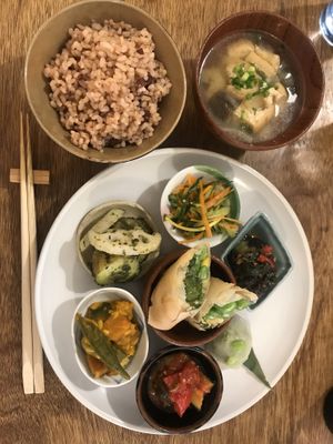 Complete lunch set. Yummy!  at Hobodo Cafe in Kyoto