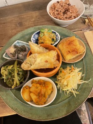 Set menu  at Hobodo Cafe in Kyoto