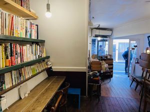 Inside   at Hobodo Cafe in Kyoto