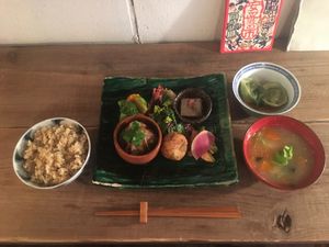 Lunch set  at Hobodo Cafe in Kyoto
