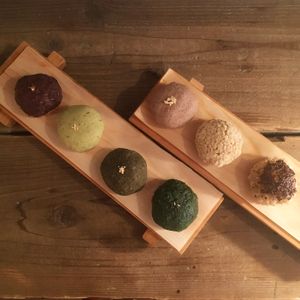 Japanese traditional sweets"OHAGI" at Hobodo Cafe in Kyoto