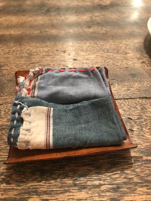 Napkins at Hobodo Cafe in Kyoto
