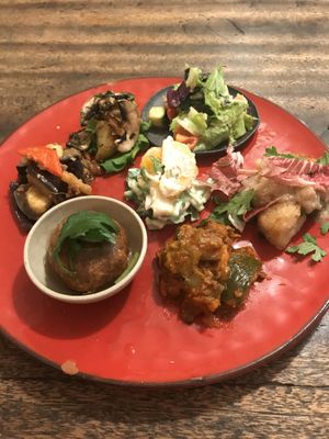 Lunch set at Hobodo Cafe in Kyoto