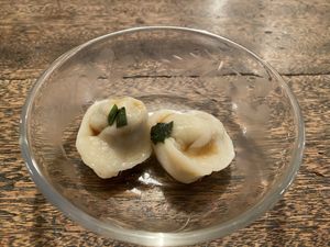 Dumplings  at Hobodo Cafe in Kyoto