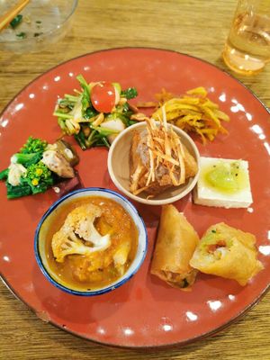 Set lunch at Hobodo Cafe in Kyoto