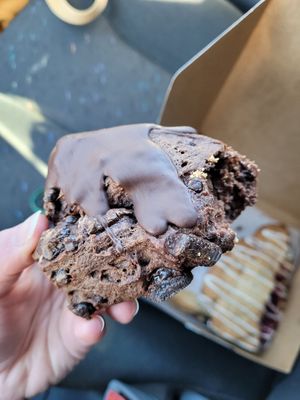 Choc scone at Sprouted Oven in Abbotsford