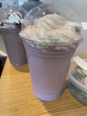 Chocolate milkshake and strawberry milkshake  at Sprouted Oven in Abbotsford