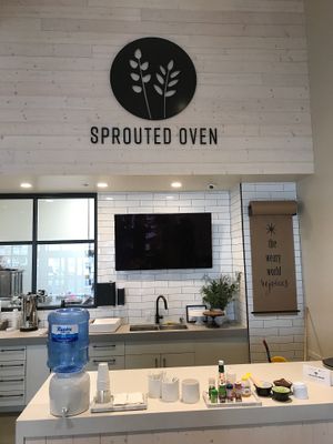 Part of the cafe at Sprouted Oven in Abbotsford