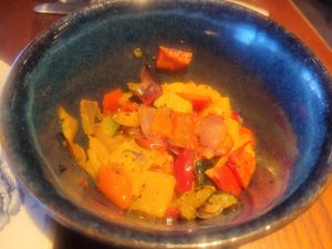 Roasted Vegetables at Pen Cob in Pwllheli