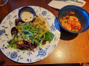 Mediterranean Salad and Roasted Vegetables at Pen Cob in Pwllheli
