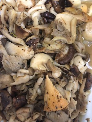 New forest mushroom which are in the vegan chestnut and mushroom pie  at The Swan Inn in Lyndhurst