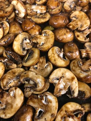 Local mushrooms  at The Swan Inn in Lyndhurst