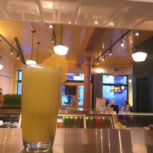 fresh OJ at Crux Comptoir in Montreal