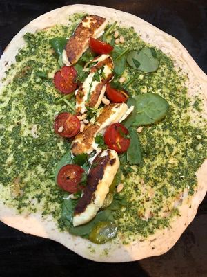 Za'atar pesto wrap at The Journey in Newcastle Upon Tyne