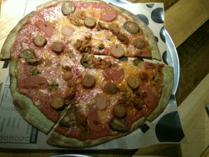 ? Vegan pizza. at Yolo Pizza in Valencia