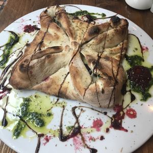 Vegan cheese parcel at Dough Pizza in Bath
