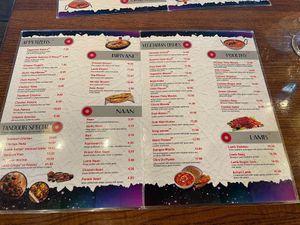 Menu  at Indian Twist in Tucson