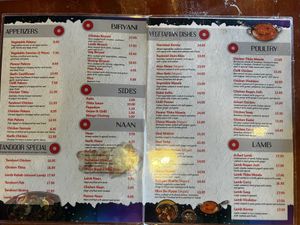 Menu  at Indian Twist in Tucson