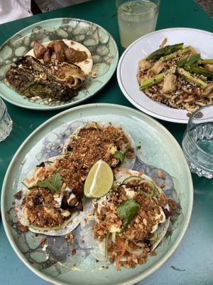 Fake duck pancakes   at Eden Bistro in Warsaw