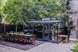 Greenhouse full of plants you can buy at Eden Bistro in Warsaw