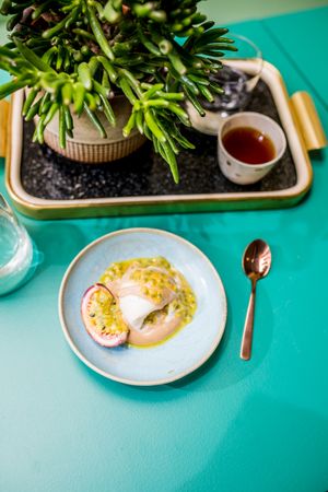 Ice cream

vanilla with red peppercorns / salted caramel / passionfruit at Eden Bistro in Warsaw