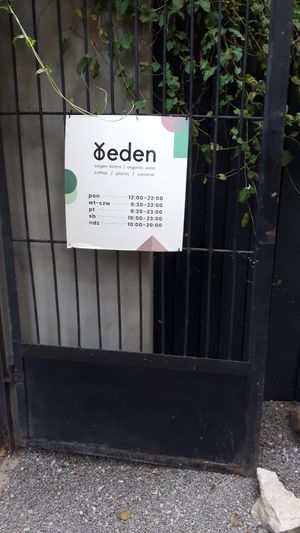 Opening hours/ entrance at Eden Bistro in Warsaw
