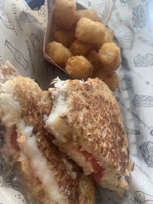 Vegan cheese and tomato   at The Grilled Cheeserie in Nashville