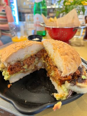 A vegan burger on a gluten free bun! It was amazing! at Gusto Artigianale in Maiori